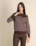 Maglia in misto lana a righe