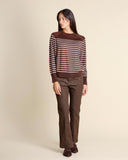 Maglia in misto lana a righe