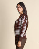 Maglia in misto lana a righe