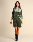 Abito in jersey di velluto stretch