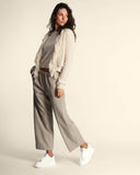 Cardigan con frange in cachemire e seta