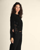 Maglia con inserti in pizzo