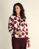 Camicia in twill a fantasia