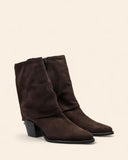 Stivaletti in camoscio con tacco