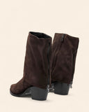 Stivaletti in camoscio con tacco