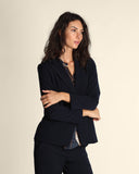 Giacca in twill fluido