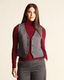 Gilet in punto Milano jacquard