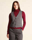 Gilet in punto Milano jacquard