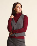 Gilet in punto Milano jacquard