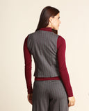 Gilet in punto Milano jacquard