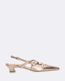 Slingback in pelle laminata
