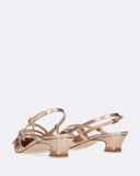 Slingback in pelle laminata
