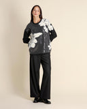 Maglia jacquard con paillettes