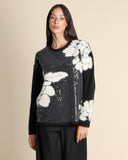 Maglia jacquard con paillettes