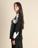 Maglia jacquard con paillettes