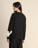 Maglia jacquard con paillettes