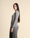 T shirt in jersey di  viscosa e cashmere