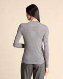 T shirt in jersey di  viscosa e cashmere