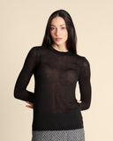 T shirt in jersey di  viscosa e cashmere