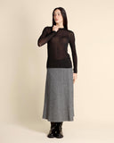 T shirt in jersey di  viscosa e cashmere