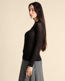 T shirt in jersey di  viscosa e cashmere