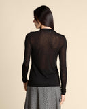 T shirt in jersey di  viscosa e cashmere