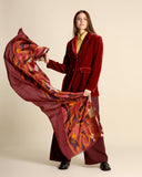 Stola in lana, seta e viscosa