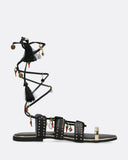 Sandali in pelle con  borchie