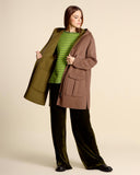 Cappotto double con cappuccio