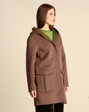 Cappotto double con cappuccio