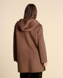 Cappotto double con cappuccio