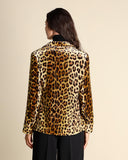 Giacca in velluto di viscosa e seta