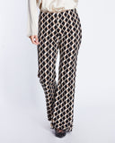 Pantaloni jacquard in maglia