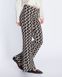 Pantaloni jacquard in maglia