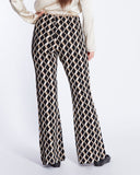 Pantaloni jacquard in maglia