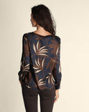 Blusa in twill a fantasia