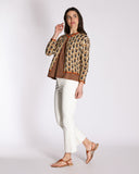 Cardigan in cotone stampato