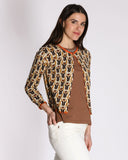 Cardigan in cotone stampato