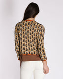 Cardigan in cotone stampato