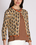 Cardigan in cotone stampato