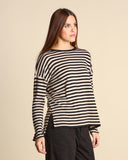 Maglia a righe in misto lana