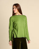 Maglia a righe in misto lana