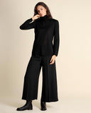 Maglia rasata in misto lana