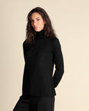 Maglia rasata in misto lana