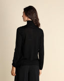 Maglia rasata in misto lana