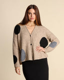 Cardigan ad intarsio