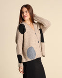 Cardigan ad intarsio