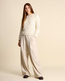 Maglia traforata in lana