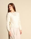 Maglia traforata in lana