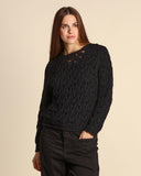 Maglia traforata in lana